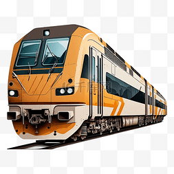 火车黄色卡通图案