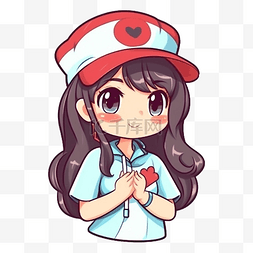 护士节护士红帽子图案