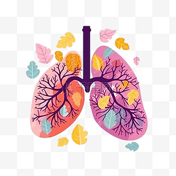 哮喘日肺部紫色