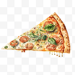 披萨意大利面卡通图片_披萨切开扇形卡通
