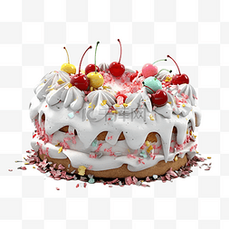 美食小插画蛋糕图片_蛋糕美丽的造型