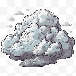 天空阴天卡通图片_云朵云层卡通