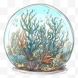鱼泡泡边框图片_海洋日珊瑚生物群