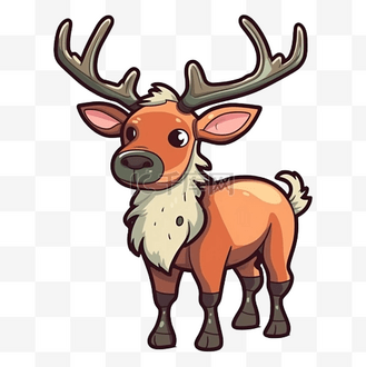 圣诞节圣诞驯鹿漂亮图案