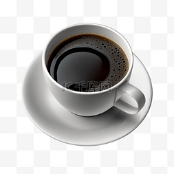 咖啡杯咖啡白底透明