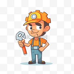 建筑工人的工具图片_工程师日建筑施工卡通
