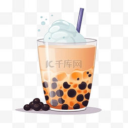 冰块分散图片_奶茶冰淇淋卡通