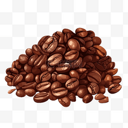 棕豆图片_咖啡豆芳香醇厚