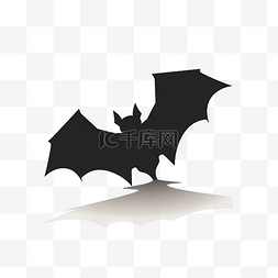 蝙蝠剪影黑色翅膀