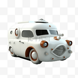 玩具小汽车图片_3d白色褐色卡通车立体