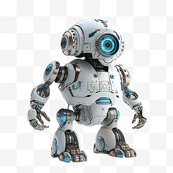 未来科技科技图片_机器人蓝色光圈