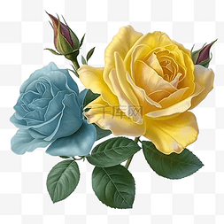 玫瑰蓝色花朵