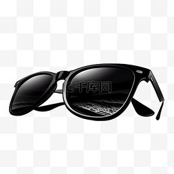 眼镜眼镜架图片_眼镜黑色白底透明