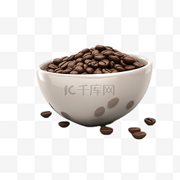 一袋咖啡图片_咖啡豆碗餐具