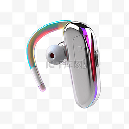戴耳机的手机图片_耳机简约彩色