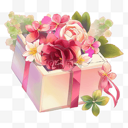 花束礼盒盒图片_母亲节鲜花礼盒
