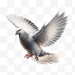 翅膀白鸽子图片_鸽子飞翔动物白底透明