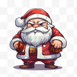 chaoliu雪花图片_圣诞节老人快乐红色帽子卡通