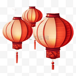 大红灯笼中国风图片_春节灯笼传统装饰