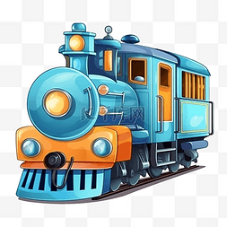 火车蓝色火车头