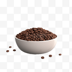 咖啡豆白色碗