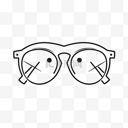 眼镜圆框图片_免费矢量的黑色和白色眼镜圆框轮