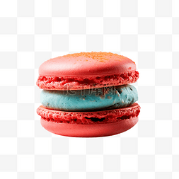 蓝色马卡龙图片_马卡龙食物甜品彩色