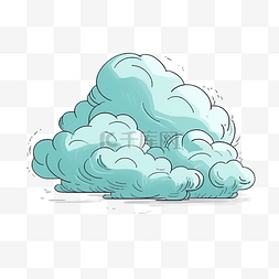 云朵蓝色卡通插画图片