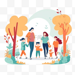 快乐国际日图片_温馨简单的家庭日插画