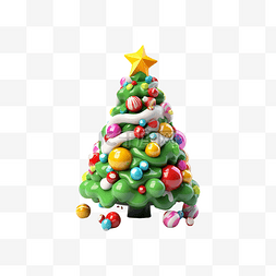 黄花风铃木图片_圣诞节五彩缤纷的圣诞树