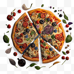 披萨比萨图片_营养披萨实物摄影图