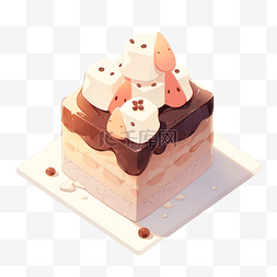 方形生日蛋糕图片_巧克力奶油蛋糕