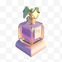 一瓶紫色的女士香水