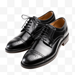 男性黑色图片_鞋子皮鞋黑色透明