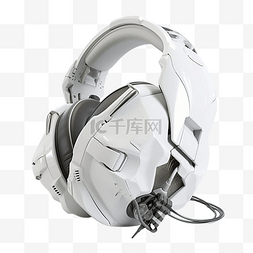 白色耳麦耳机图片_耳机白色头戴式