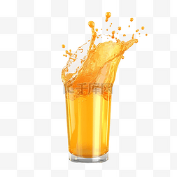 美味鲜榨橙汁图片_果汁黄色流体