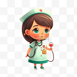 女性医护人员图片_护士节节日卡通