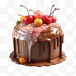 蛋糕巧克力美食红色