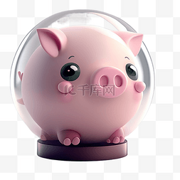 粉色卡通动物猪图片_可爱小猪表情立体3d实物图