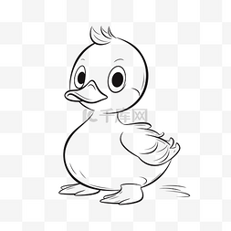 武汉黑鸭餐车灯箱图片_可爱的小鸭子着色页轮廓素描 向
