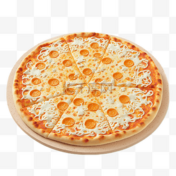 披萨食物美味白底透明