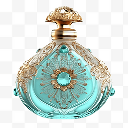香水蓝色瓶子