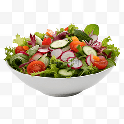 沙拉轻食背景图片_沙拉蔬菜素食主义者透明