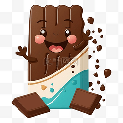 可爱的巧克力豆图片_巧克力卡通可爱块状图案
