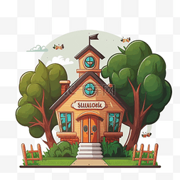 卡通房屋可爱图片_可爱卡通简笔画儿童画画房子建筑