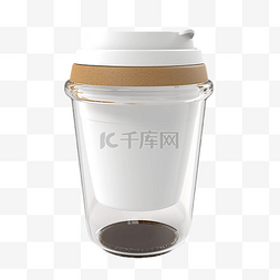 插画奶茶图片_咖啡杯便携式透明