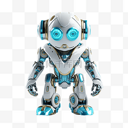 高科技科幻电脑图片_机器人光效蓝色
