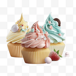 精致蛋糕图图片_夏季水果粉色奶油甜品精致好看3d