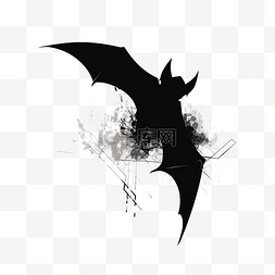 黑色蝙蝠翅膀图片_蝙蝠剪影黑色飞行物
