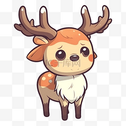 驯鹿红鼻子图片_圣诞节圣诞驯鹿幼小图案